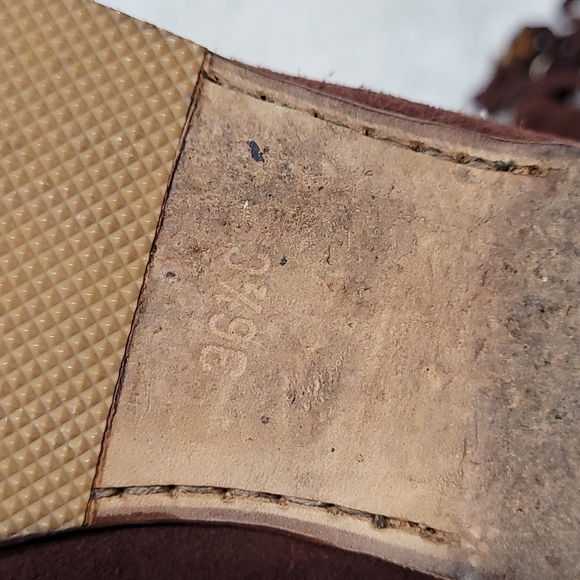 Authentic Gucci Babouska Hysteria Fringe Brown  bamboo Suede Boots - Picture 12 of 16